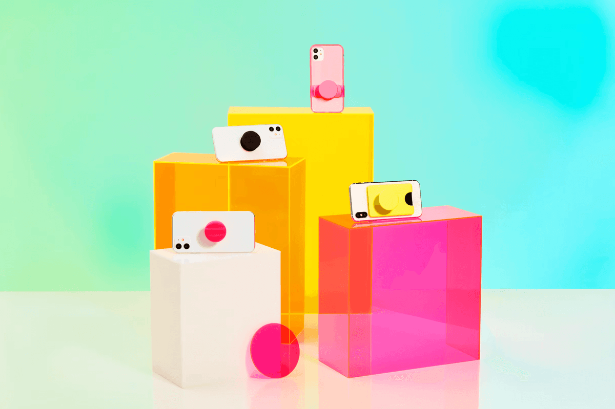 Studio product photoshoot for a new launch of Popsockets