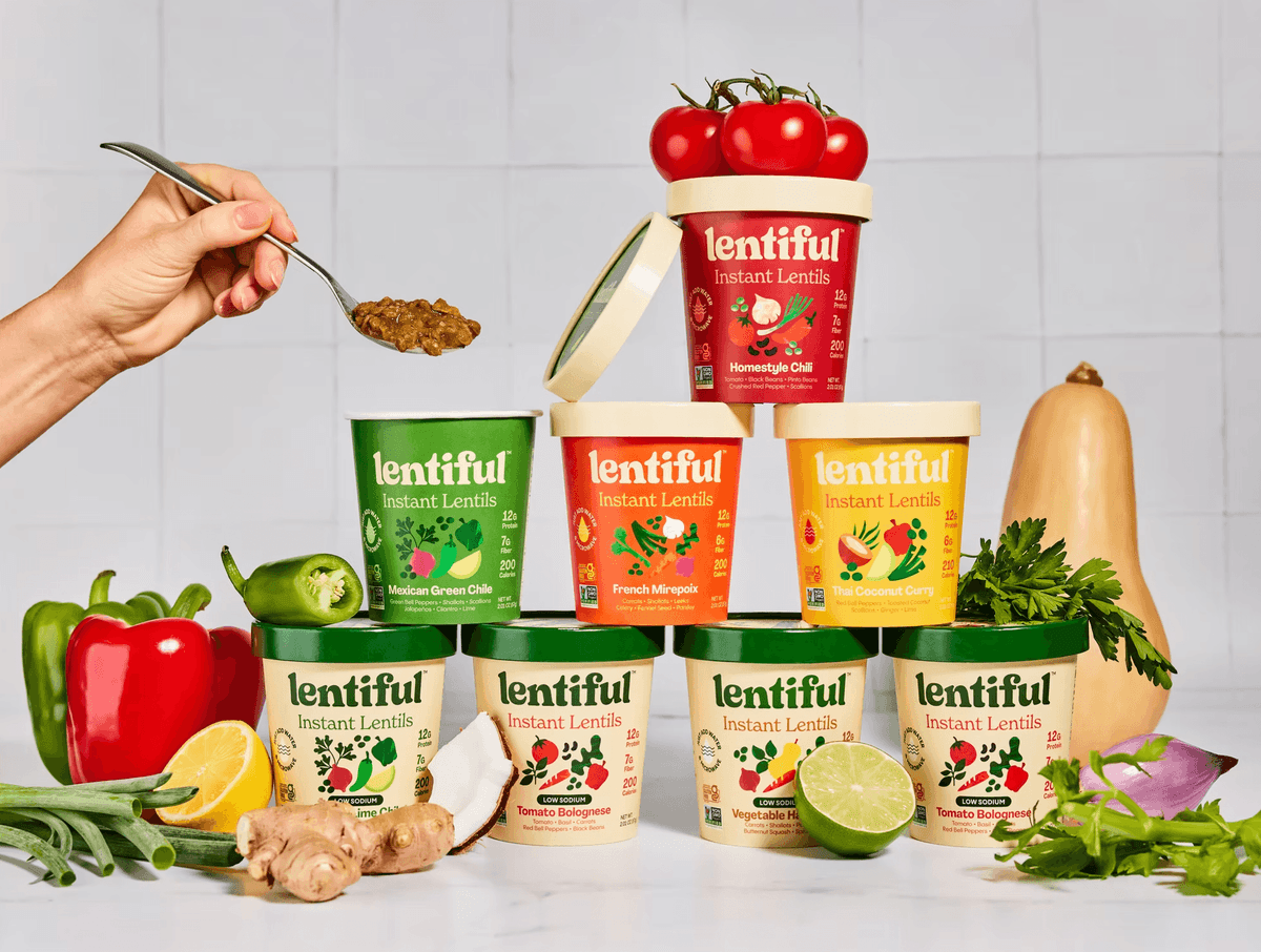 A shoot for Lentiful highlighting updated packaging